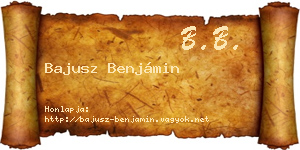 Bajusz Benjámin névjegykártya
