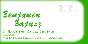 benjamin bajusz business card