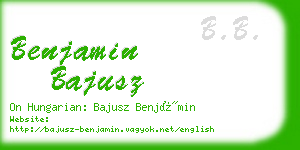 benjamin bajusz business card